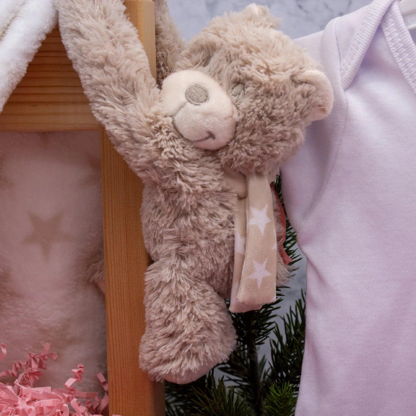 Hello box Baby Geschenkset zur Geburt für mädchen, Neugeborene geschenkset mit Lauflernschuhe, Babydecke, Kuscheltier Rosa Mädchen-4